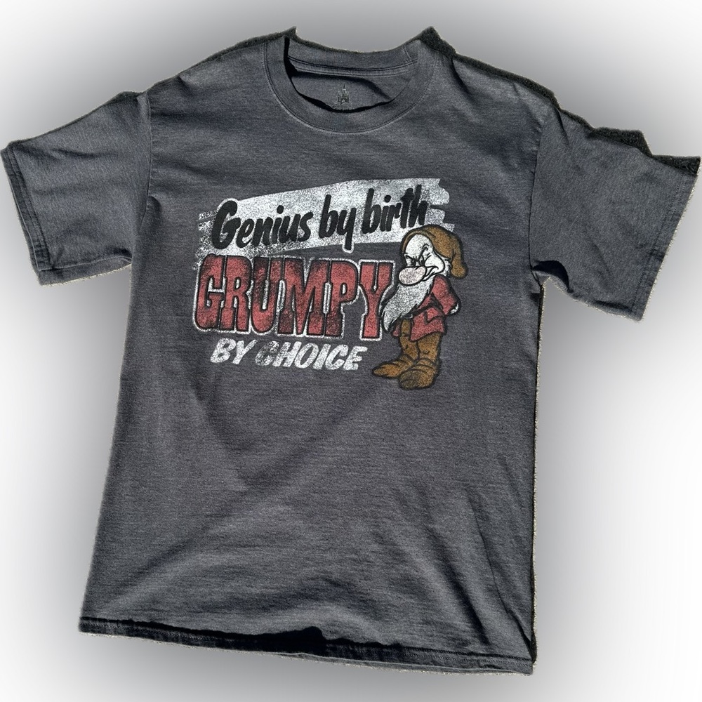 Y2K Disney Grumpy Genius Humor Graphic Tee
